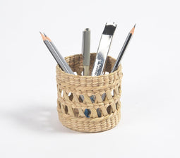 Woven Kauna Grass Reed Pen Stand