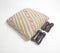 Upholstered & Embroidered Cotton & Wood Stool