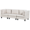 Beliani UNSTAD - Driezitsbank - Beige - Polyester