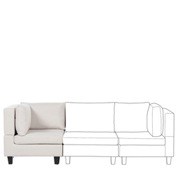 Beliani UNSTAD - Hoekstuk - Lichtbeige - Polyester