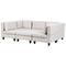 Beliani UNSTAD - Moduliare bank met ottomaan - Beige - 5-zits - Polyester
