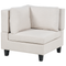 Beliani UNSTAD - Driezitsbank met ottomaan - Beige - Polyester