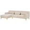 Beliani SIMOS - Hoekbank - Beige - Rechtszijdig - Corduroy
