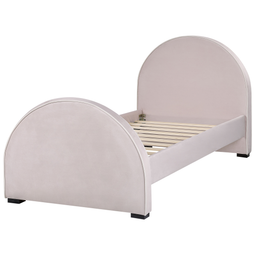 Beliani NOZAY - Eenpersoonsbed - Roze - 90 x 200 cm - Fluweel