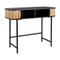 Beliani CARNEY - Sidetable - Zwart/Bruin - Paulowniahout