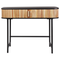 Beliani CARNEY - Sidetable - Zwart/Bruin - Paulowniahout