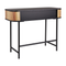 Beliani CARNEY - Sidetable - Zwart/Bruin - Paulowniahout