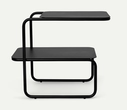 Ferm Living - Level - Bijzettafel - poeder gelakt Staal - zwart