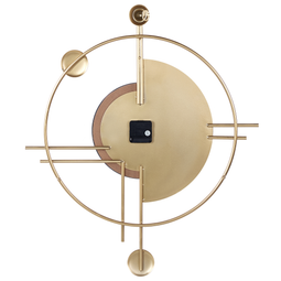 Beliani ALLOGNY - Wandklok - Goud/Zwart - Ijzer