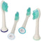 Pack of 4 standard cleaning brush replacement toothbrush heads for electric toothbrushes from Philip