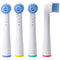 Pack of 4 Sensitive Clean replacement toothbrush heads for electric toothbrushes from Oral-B, suitab