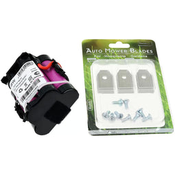 Standard battery for robotic lawnmower Gardena R40Li/R45Li / R70Li incl. 9x replacement blades