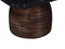 Bijzettafel - Bruin Travertine - Ronde Hoeken - Ribbel Hout