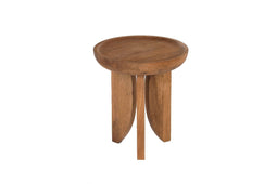 Bijzettafel Rond - Solid Hout - 45x50 Cm