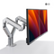 Alberenz Dual Monitor Arm - Tilting - Height Adjustable - Gas Spring - Silver