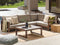 Beliani TIMOR II - Loungeset - Donkere houtkleur - Acaciahout