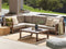 Beliani TIMOR - Loungeset - Donkere houtkleur - Acaciahout