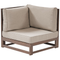 Beliani TIMOR - Loungeset 4 zits - Donkere houtkleur - Acaciahout