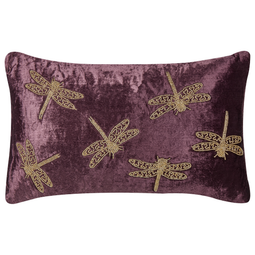 Beliani DAYLILY - Sierkussen set van 2 - Paars - 30 x 50 cm - Fluweel