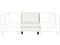 Beliani UNSTAD - Fauteuil - Wit - Polyester