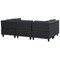 Beliani UNSTAD - Modulaire bank - Zwart - 5-zits - Polyester