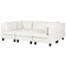Beliani UNSTAD - Moduliare bank met ottomaan - Wit - 5-zits - Polyester