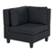 Beliani UNSTAD - Driezitsbank - Zwart - Polyester
