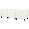 Beliani UNSTAD - Driezitsbank - Wit - Polyester
