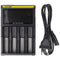 NiteCore charger Digicharger D4 EU with display for AAA, AA, C