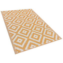 Beliani HAPUR - Outdoor kleed - Oranje - 120 x 180 cm - Polypropyleen