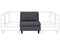 Beliani UNSTAD - Fauteuil - Donkergrijs - Polyester