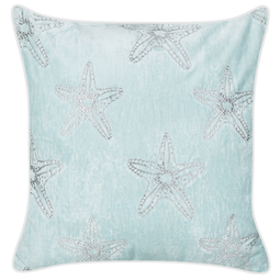 Beliani CERAMIUM - Sierkussen set van 2 - Blauw - 45 x 45 cm - Fluweel