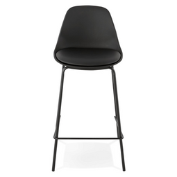 Alterego Cookie Mini - Mid-height Snack Stool - Black Industrial Style - 42x41.5x86.5cm
