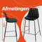 Alterego Cookie Mini - Mid-height Snack Stool - Black Industrial Style - 42x41.5x86.5cm