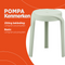 Alterego Pompa - Low Stackable Stool - Light Green Plastic - 35x35.5x45cm