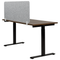 Beliani SPLIT - Bureauscherm - Grijs - 50 x 130 cm - Polyester
