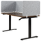 Beliani SPLIT - Bureauscherm - Grijs - 50 x 130 cm - Polyester