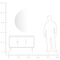 Beliani LOUE - Wandspiegel met LED - Zilver - 60 x 100 cm - Glas