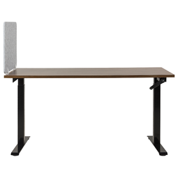 Beliani SPLIT - Bureauscherm - Grijs - 72 x 50 cm - Polyester