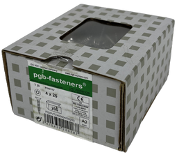 pgb-Europe PGB-FASTENERS | RVS Spaanplaatschroef A2 VK-T Ø 4,0x25 - PGWVTVA00004000253