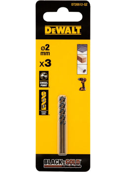 DeWalt Accessoires Black & Gold Metaalboor | 2 mm - DT20512-QZ - DT20512-QZ