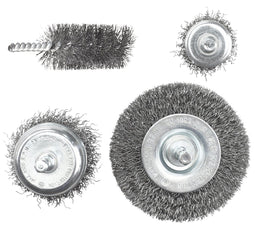 KWB Universele borstelset | 4-delig | voor gebruik met boormachines - 597530