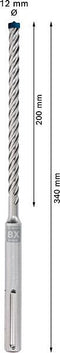 Bosch Accessoires Expert SDS max-8X hamerboor 12 x 200 x 340 mm - 1 stuk(s) - 2608900201