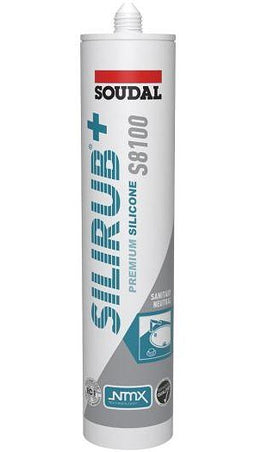 Soudal Silirub+ S8100 Neutraal | Sanitairkit | Licht Grijs | 300 ml - 134446