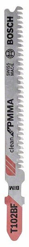 Bosch Accessoires Decoupeerzaagblad T 102 BF Clean for PMMA 5st - 2608636781