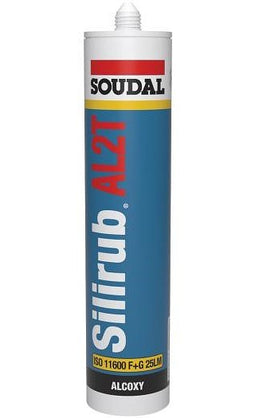 Soudal Silirub AL2T Alcoxy | Siliconenkit | Transparant | 300 ml - 120647