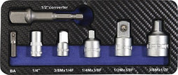 Promat Verloopstukkenset | 7-delig | 1/4-1/2 inch incl. machineadapter - 4000821196 - 4000821196