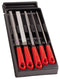 Facom set van 5 vijlen van 200 mm, met heft - MOD.LIM