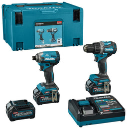 Makita DK0198G201 | 40 V Max Combset boren en (slag)schroeven | 3 x 2.5 Ah accu + Snellader -