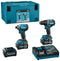 Makita DK0198G201 | 40 V Max Combset boren en (slag)schroeven | 3 x 2.5 Ah accu + Snellader -